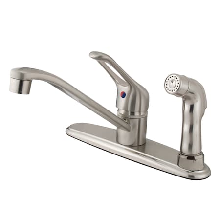 Kingston Brass Wyndham Centerset Kitchen Faucet, Brushed Nickel KB563SNSP